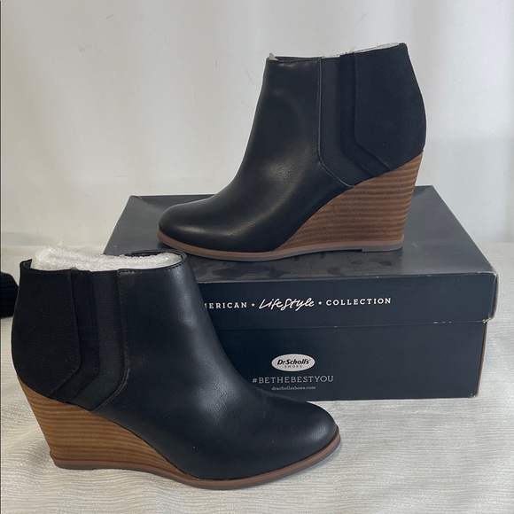 Dr Scholls Wedge Ankle Boots FTL-08-031 - Picture 1 of 5
